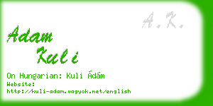 adam kuli business card