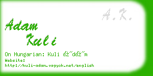 adam kuli business card